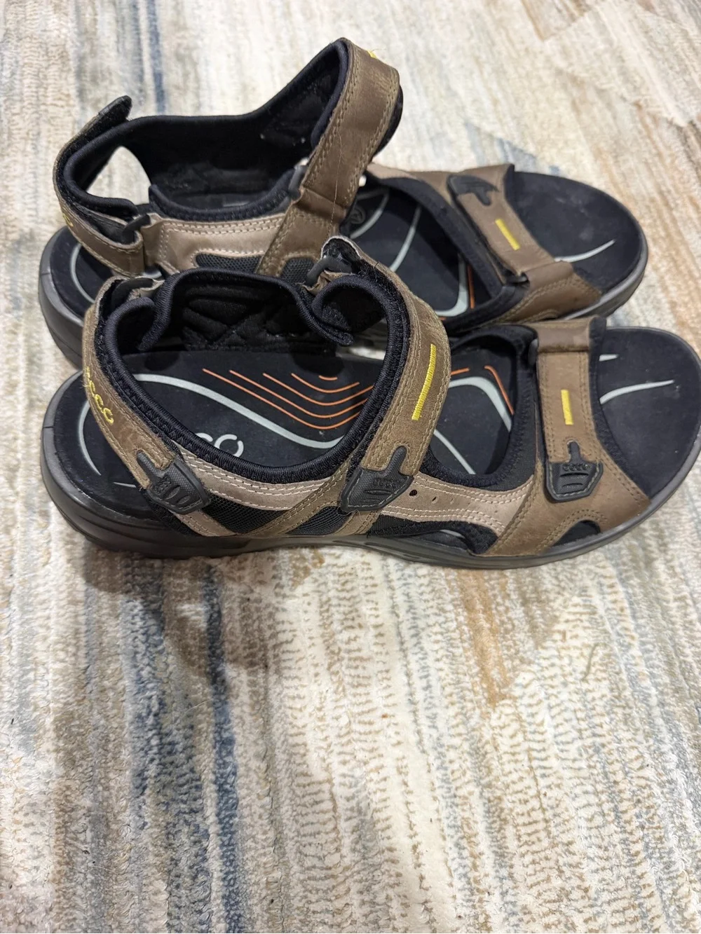 Ecco Brown and Black Men's Outdoor Sport Sandals